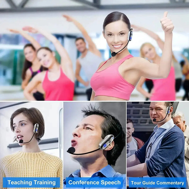 XIAOKOA Wireless Microphone Headset UHF Wireless Headset & Handheld 2 in 1 Mic with LED Digital Display 165 Ft Range Microphone GreatEagleInc