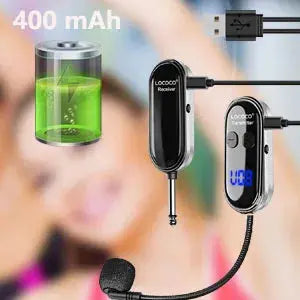 XIAOKOA Wireless Microphone Headset UHF Wireless Headset & Handheld 2 in 1 Mic with LED Digital Display 165 Ft Range Microphone GreatEagleInc