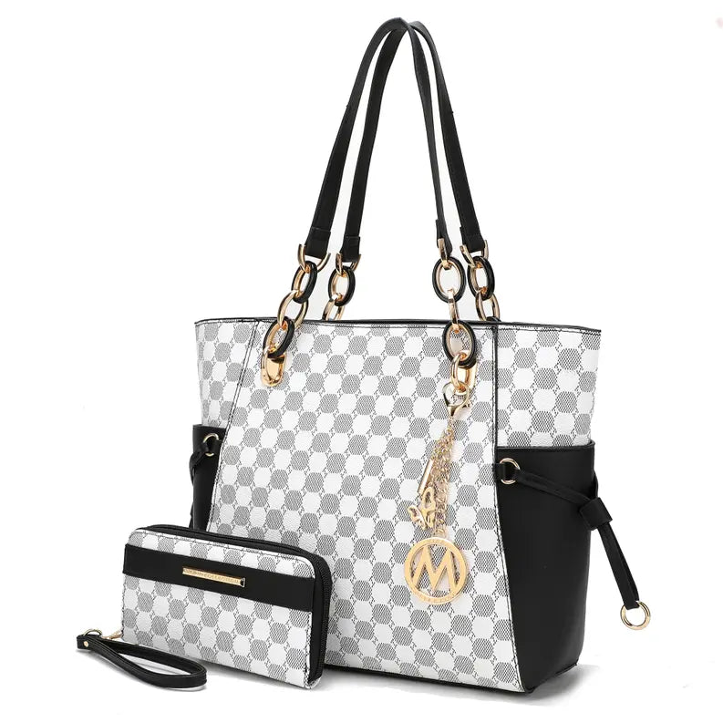 Xenia Circular Print Tote Bag with Wallet MKF Colletion by Mia K.