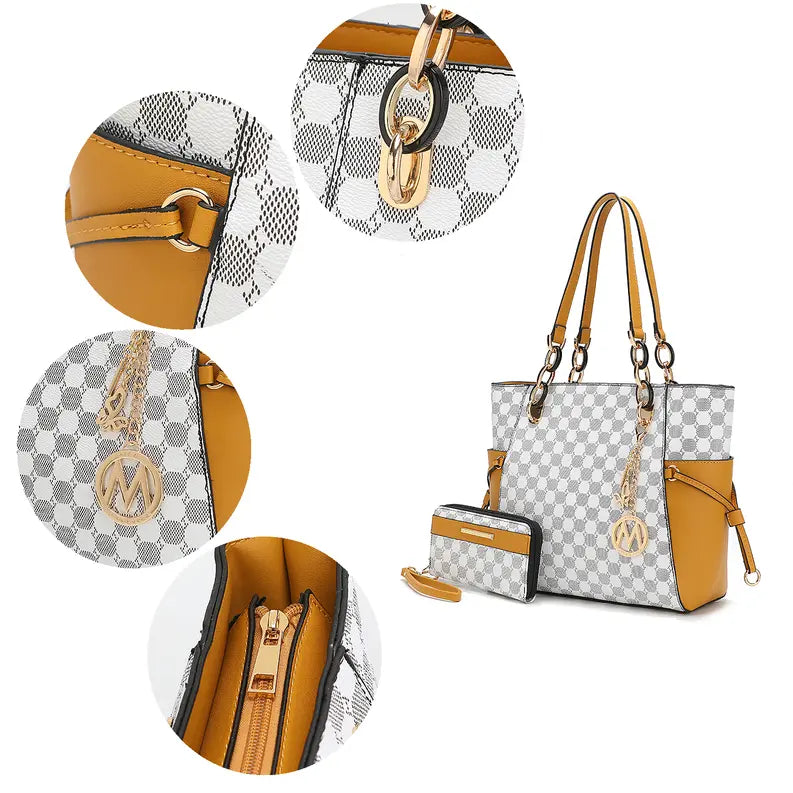 Xenia Circular Print Tote Bag with Wallet MKF Colletion by Mia K.