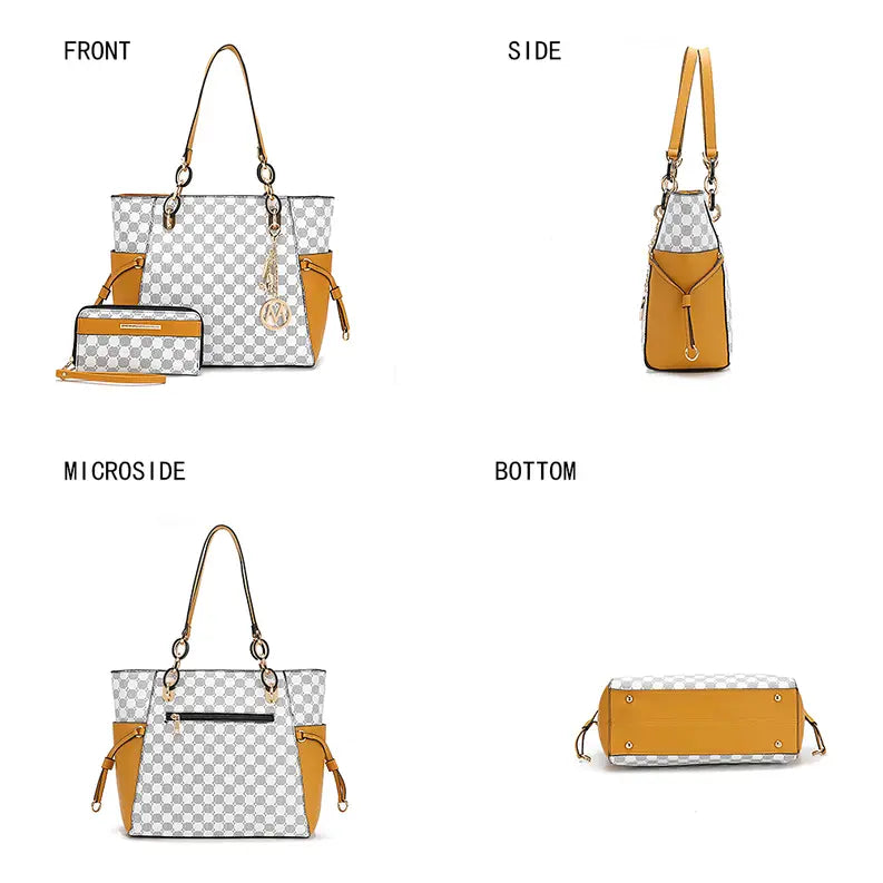 Xenia Circular Print Tote Bag with Wallet MKF Colletion by Mia K.