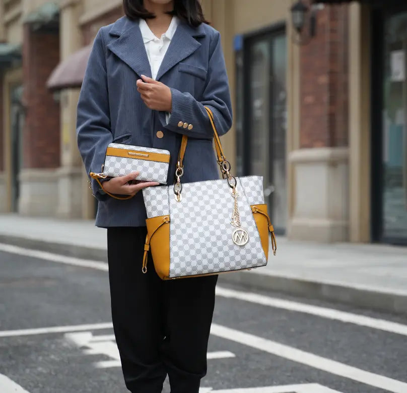 Xenia Circular Print Tote Bag with Wallet MKF Colletion by Mia K.