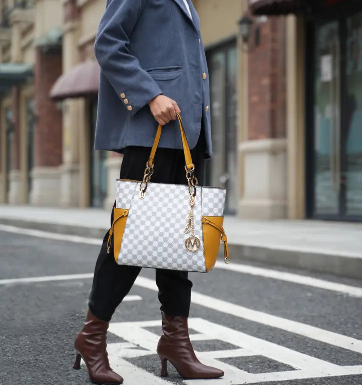 Xenia Circular Print Tote Bag with Wallet MKF Colletion by Mia K.