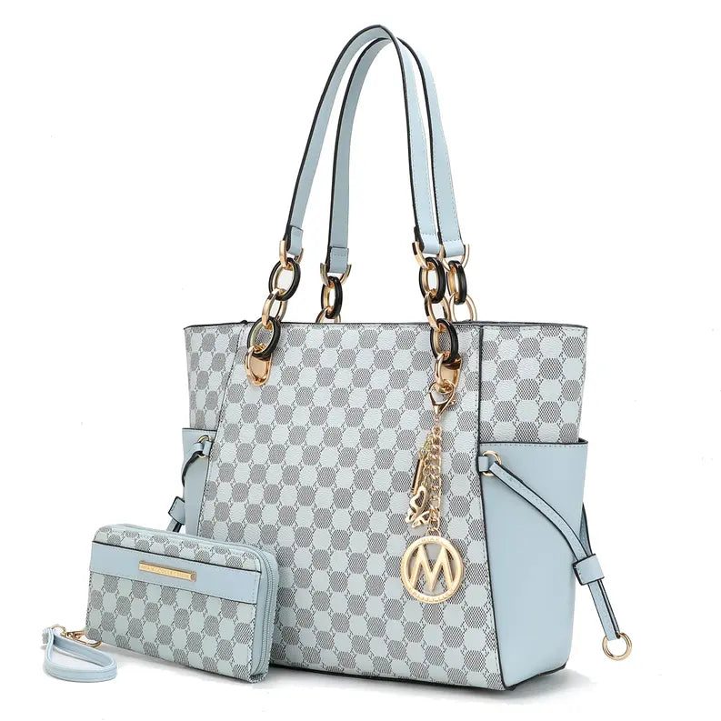Xenia Circular Print Tote Bag with Wallet MKF Colletion by Mia K.