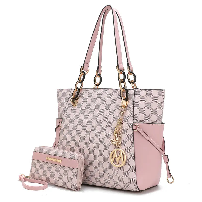 Xenia Circular Print Tote Bag with Wallet MKF Colletion by Mia K.