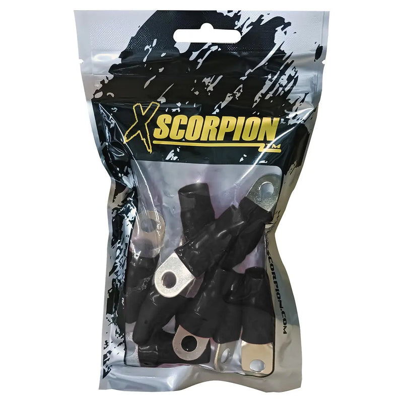 Xscorpion Ring Terminal 1/0ga. - Black (10 Pack) Xscorpion