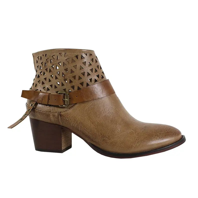 YOKI DEBRA-51 Women's Western Boots Triangle Laser Cut Yoki Fashion