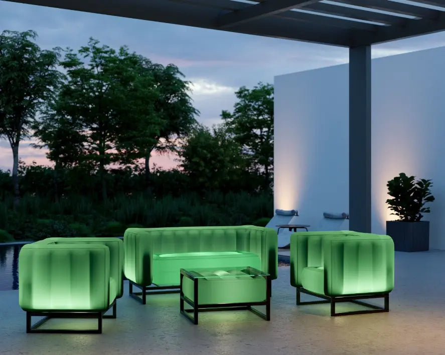 YOKO COFFEE TABLE EKO WITH LIGHTING WOOD Frame Mojow Design