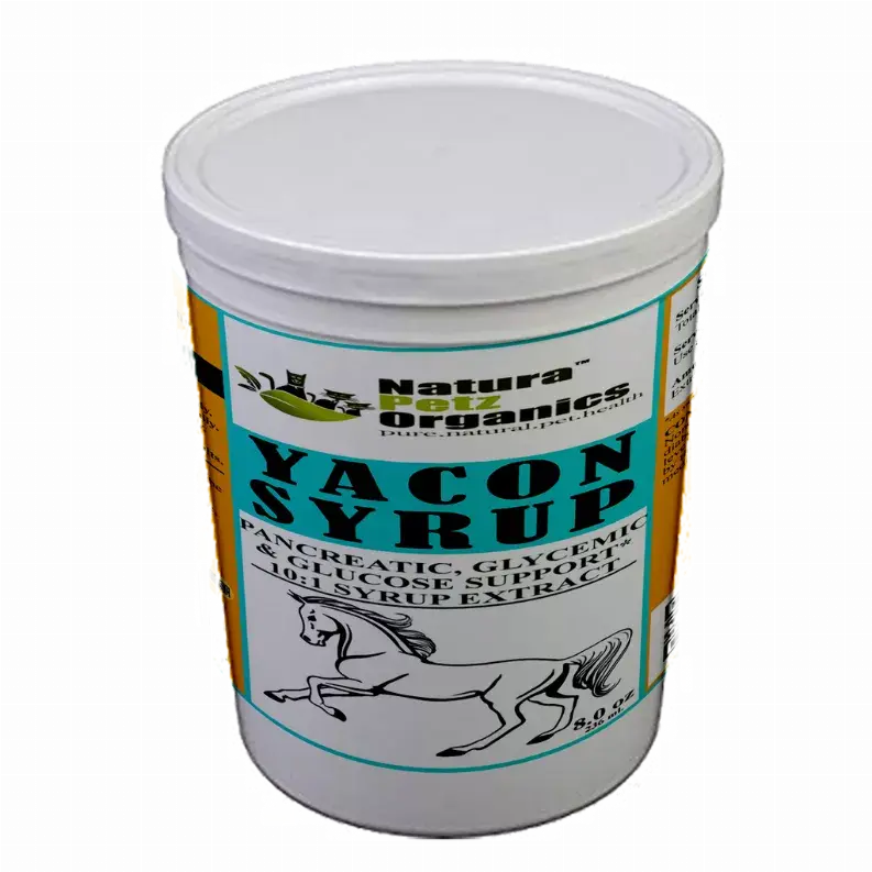 Yacon Leaf Syrup - Pancreatic Support* 10:1  The Petz Kitchen  Yacon Syrup 10:1 Alcohol Free  For Dogs & Cats* Meals & Treats Organic Pet Systems