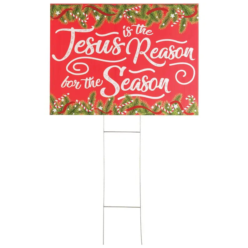 Yard Sign Jesus Is The Reason Pvc Dicksons Inc