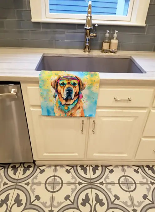 Yellow Labrador Hippie Dawg Pair of Pot Holders Caroline's Treasures