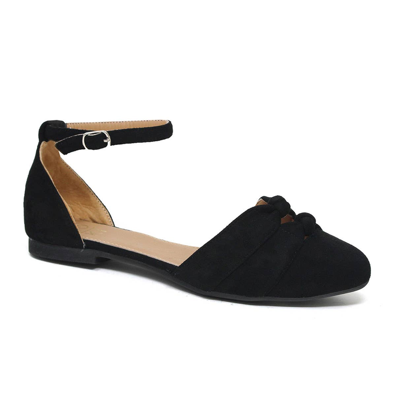 Yoki AVA-16 Women's Ballet Flat With Bow Dorsay Yoki Fashion