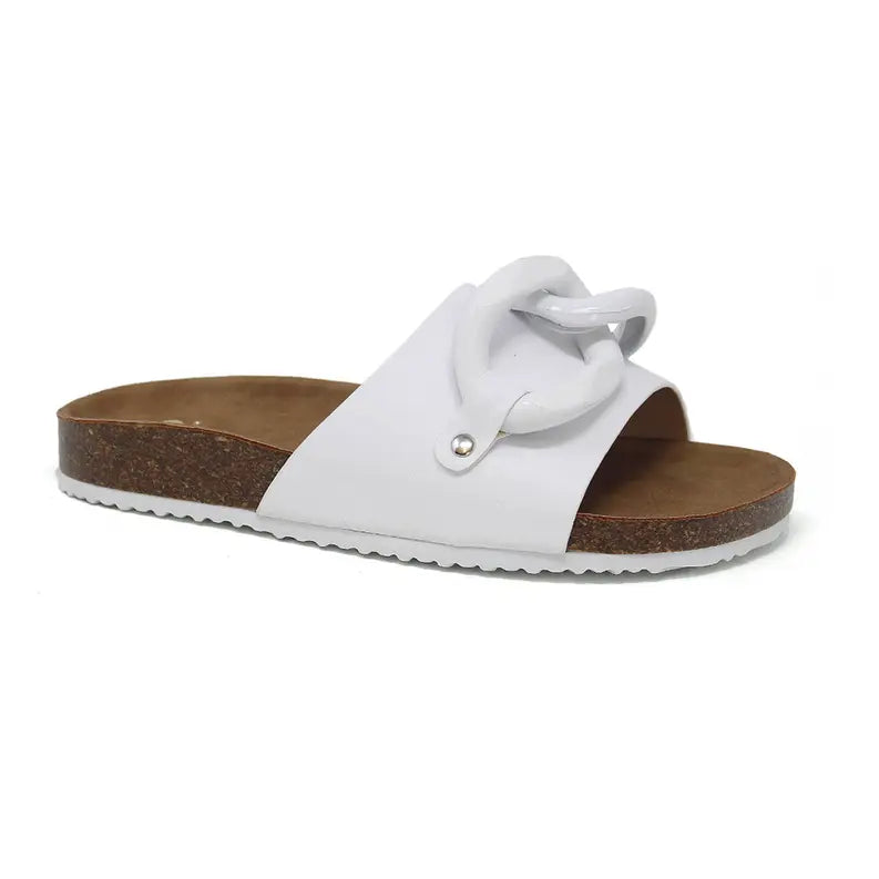 Yoki GIAN-08 Women's Flat Cork Sandal With Upper Buckle Yoki Fashion