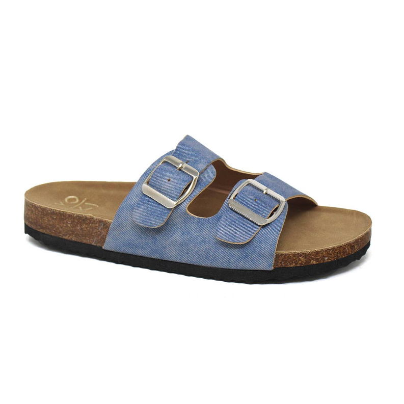 Yoki GIAN-91 Women's Footbed Sandal With Double Buckle Upper Yoki Fashion