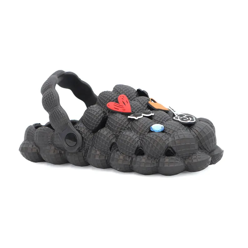 Yoki Womens Bubble Pool slide with back strap sandals Slide Yoki Fashion