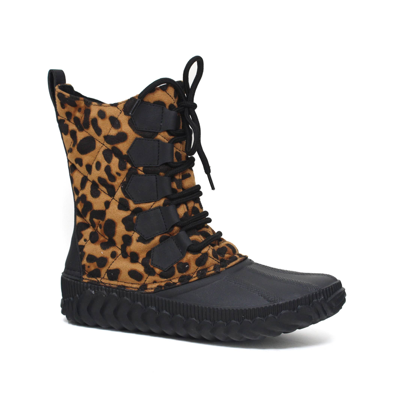 Yoki Womens Colle-14 -Nylon quilted Rain Duck Boot Yoki Fashion