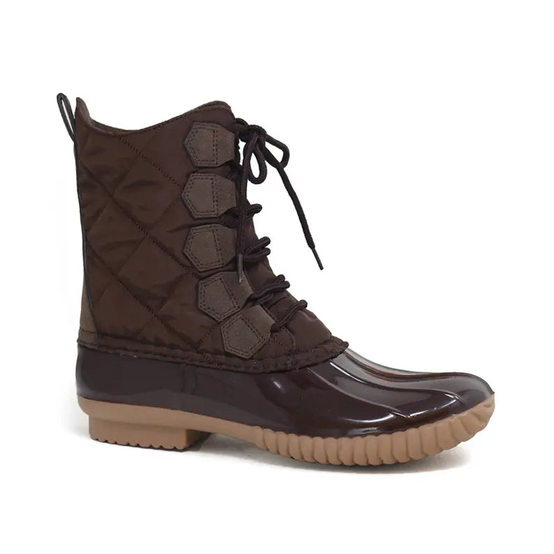Yoki Womens Dylan-55 Short Rain Duck Boot Yoki Fashion