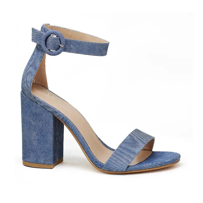 Yoki Womens Friday single Basic Strap Casual High Heels Yoki Fashion