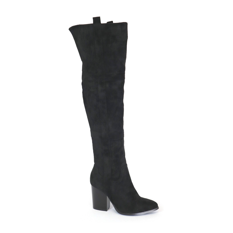 Yoki Womens Over the Knee Western Boots Yoki Fashion