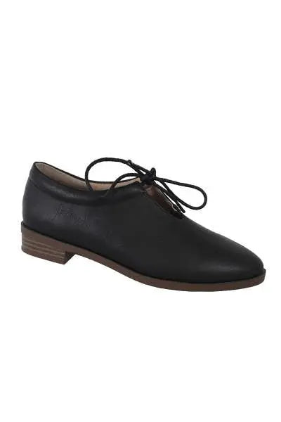 Yoki Womens lace up flat shoes Yoki Fashion