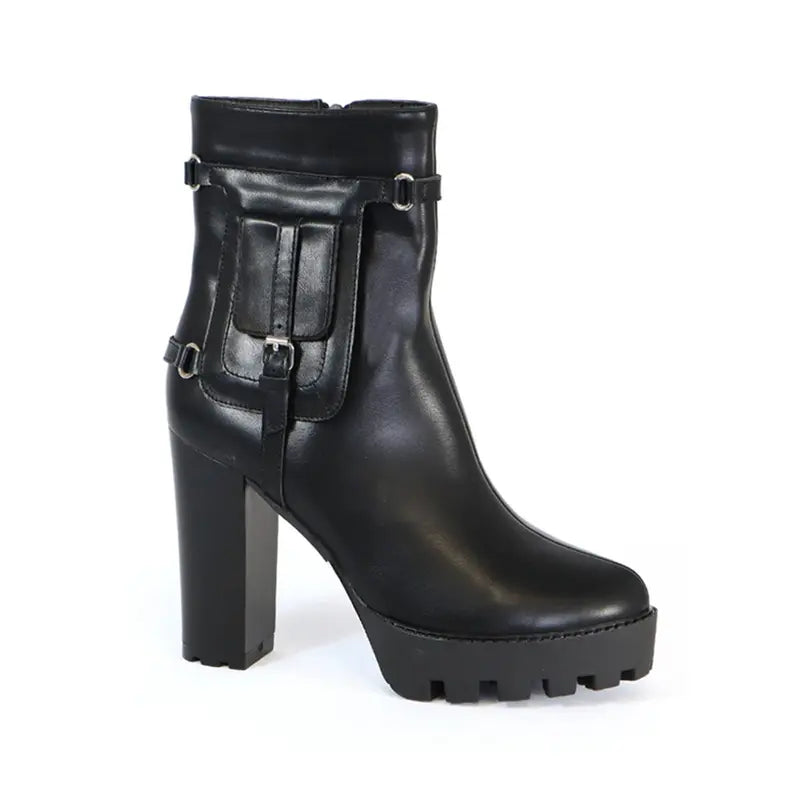 Yoki Womens side pocket western hiker booties Yoki Fashion