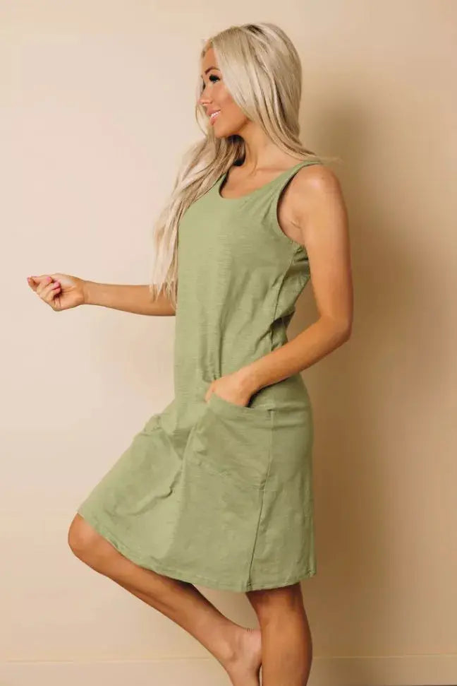 York Pocketed Mini Dress Stay Warm in Style