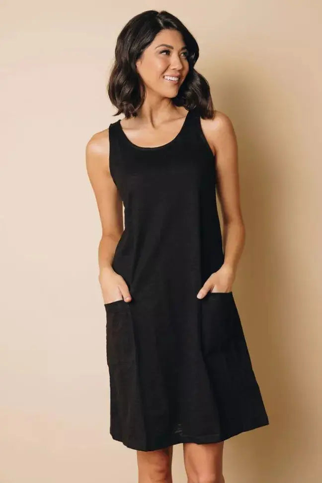 York Pocketed Mini Dress Stay Warm in Style