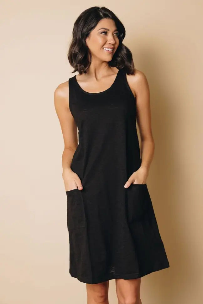 York Pocketed Mini Dress Stay Warm in Style