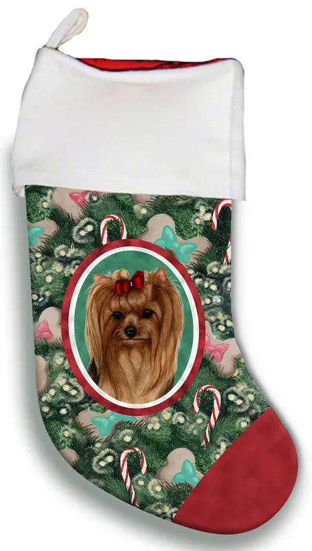 Yorkie Show Cut 2 -  Best of Breed Christmas Stocking Best of Breed