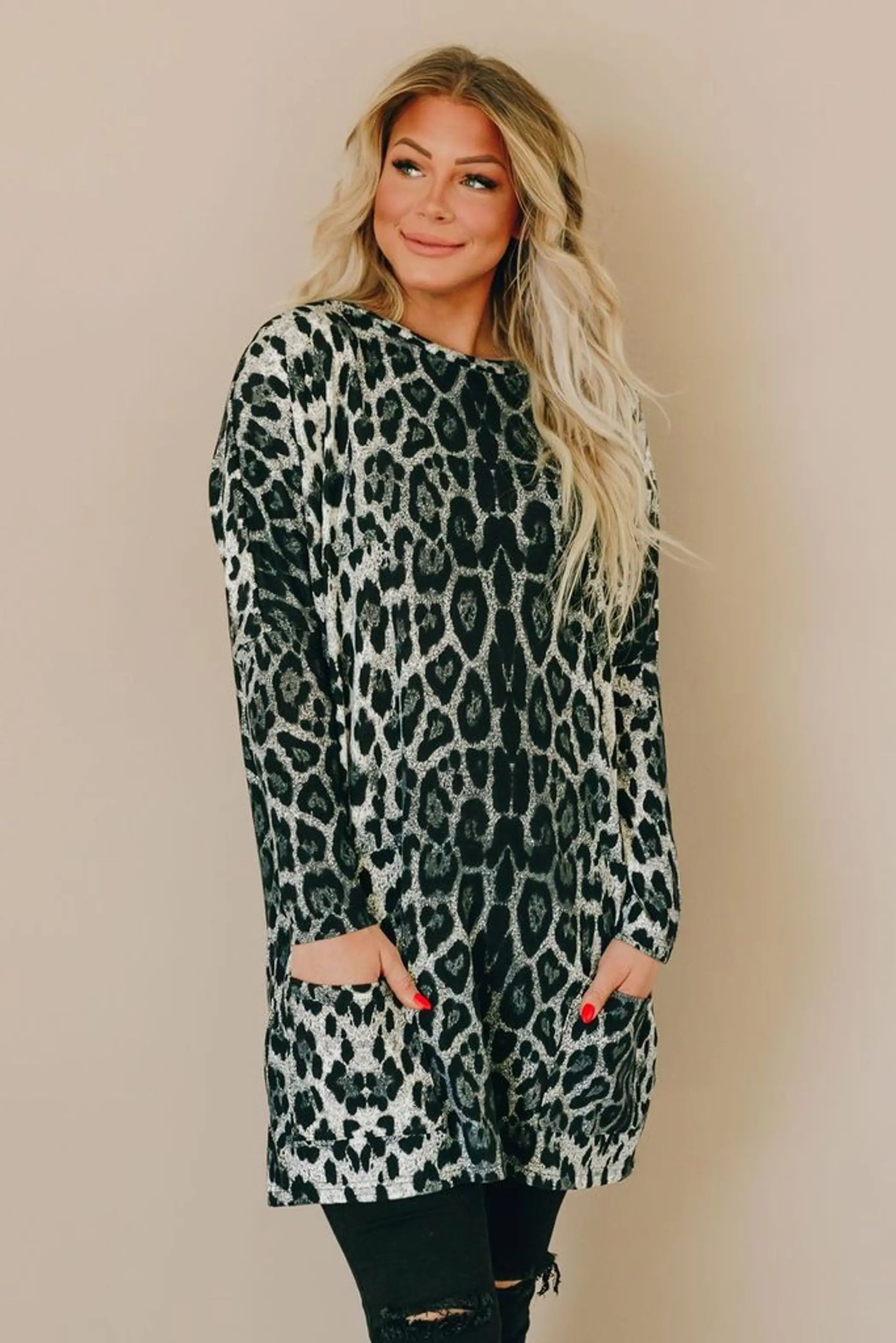 You Are Bold Leopard Tunic Stay Warm in Style