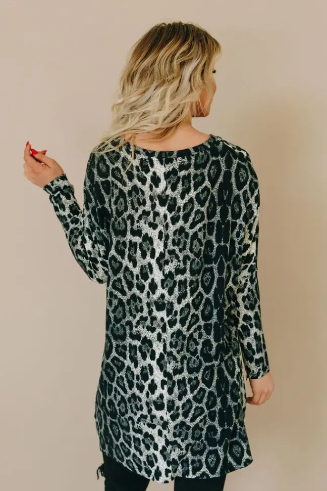 You Are Bold Leopard Tunic Stay Warm in Style