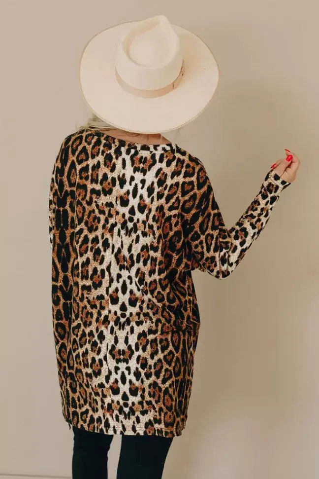 You Are Bold Leopard Tunic Stay Warm in Style