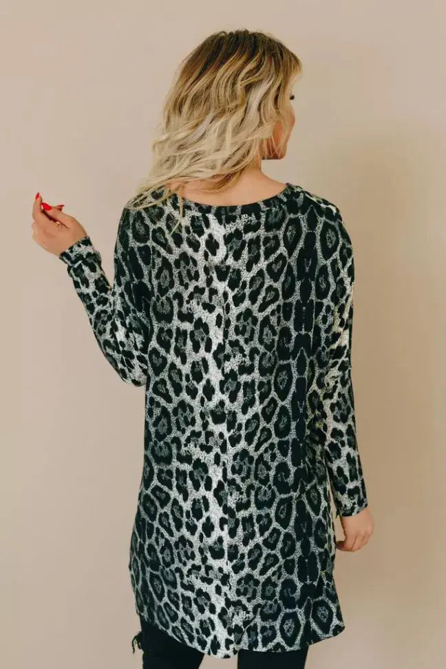 You Are Bold Leopard Tunic Stay Warm in Style