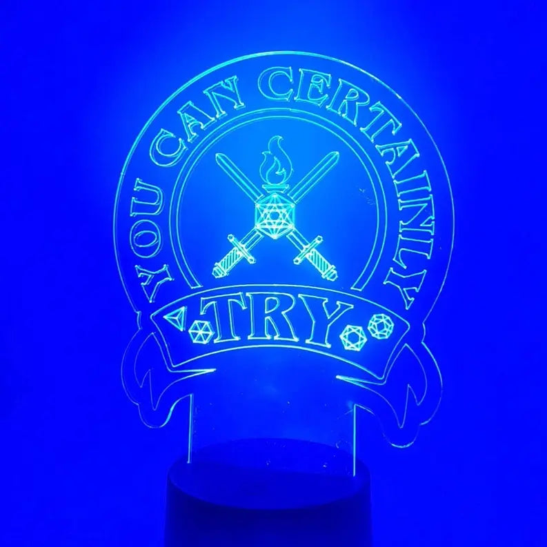 You Can Certainly Try Dice Lamp | Dungeon Master LED Light The 308 Collective