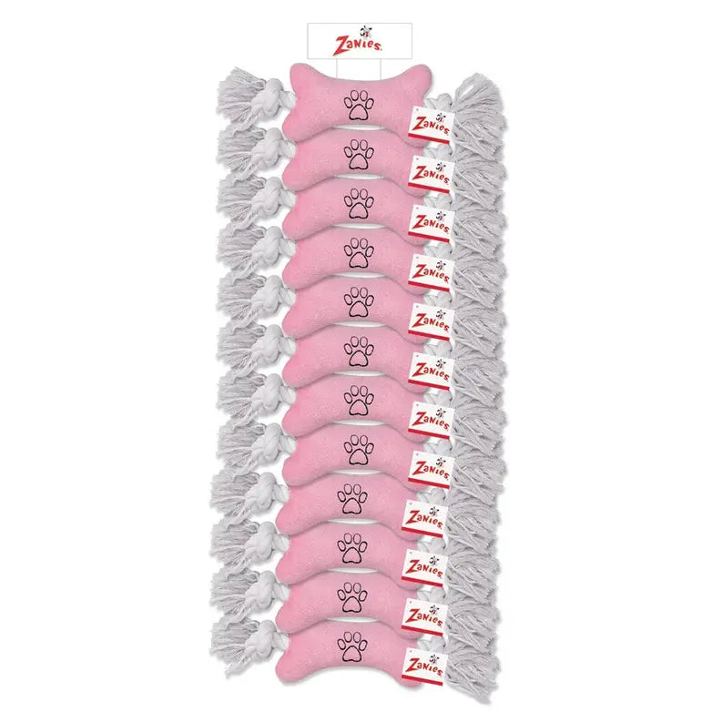 ZA Tiny Tugger Clip Strip - Pnk 12pc Zanies