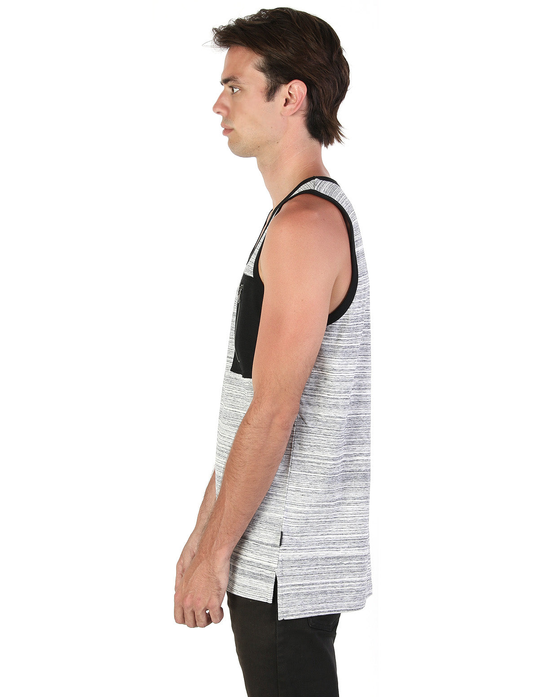 ZIMEGO Hiphop Zipper Pocket Side Slit Longline Tall Tank Top Zimego Apparel