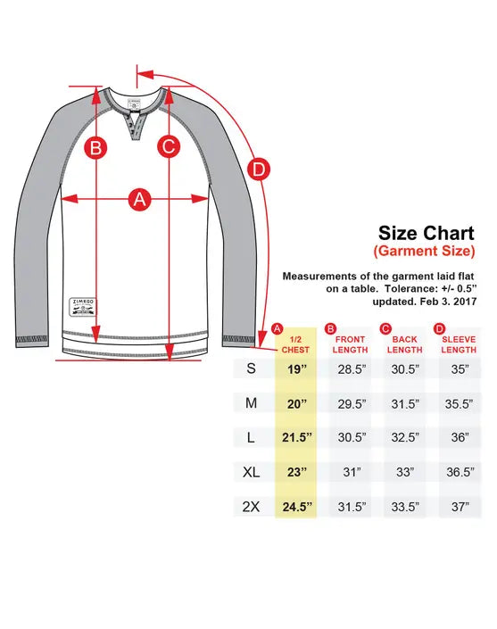 ZIMEGO Long Sleeve Contrast Raglan Henley V-Neck T-Shirts Zimego Apparel