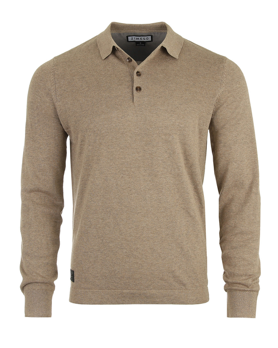 ZIMEGO Men's Casual Polo Sweater Zimego Apparel