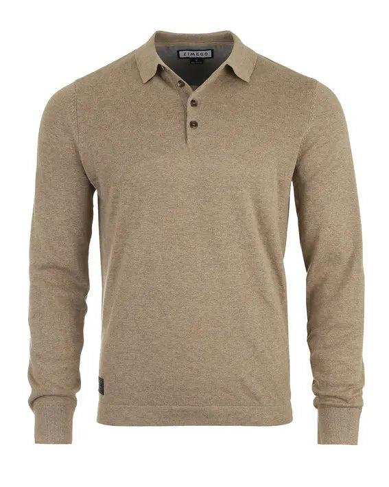 ZIMEGO Men's Casual Polo Sweater Zimego Apparel