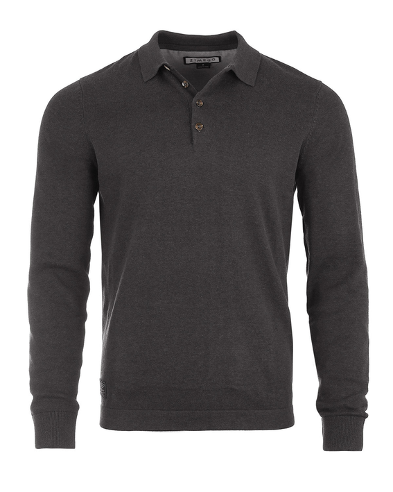ZIMEGO Men's Casual Polo Sweater Zimego Apparel