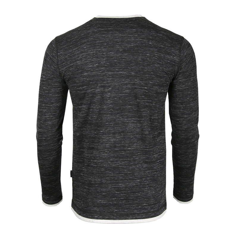 ZIMEGO Men's Long Sleeve Double Layered Y-Neck Fashion Henley Zimego Apparel