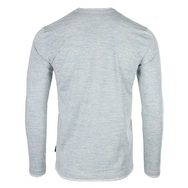 ZIMEGO Men's Long Sleeve Double Layered Y-Neck Fashion Henley Zimego Apparel