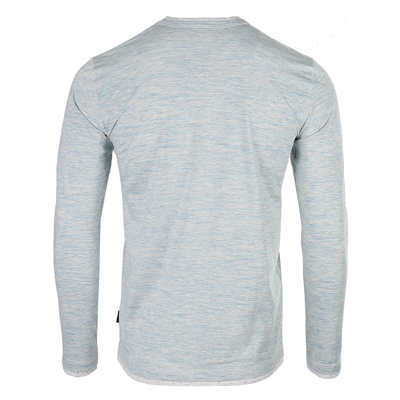 ZIMEGO Men's Long Sleeve Double Layered Y-Neck Fashion Henley Zimego Apparel