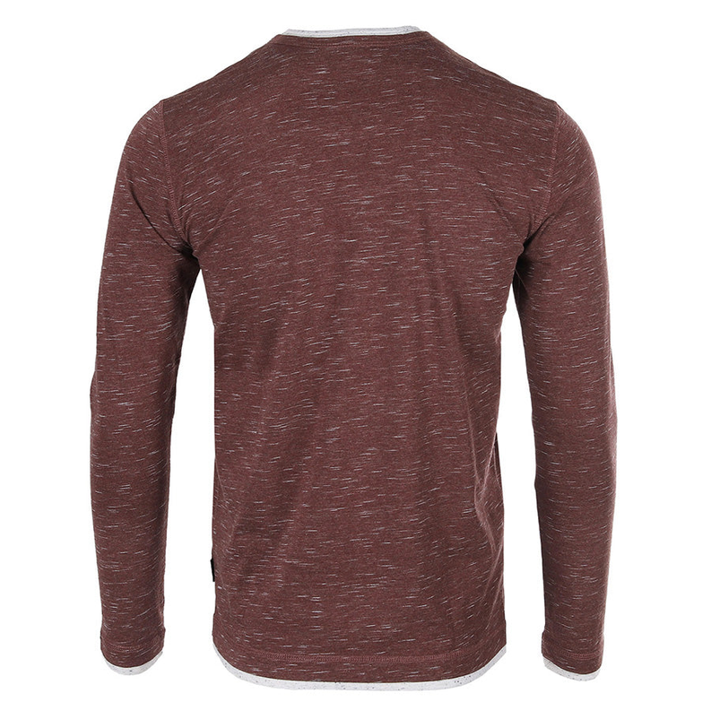 ZIMEGO Men's Long Sleeve Double Layered Y-Neck Fashion Henley Zimego Apparel