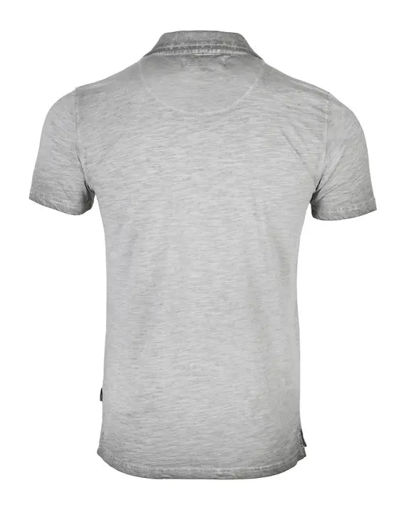 ZIMEGO Mens Short Sleeve Oil Wash Vintage Button Henley Pocket Polo T-Shirt Zimego Apparel