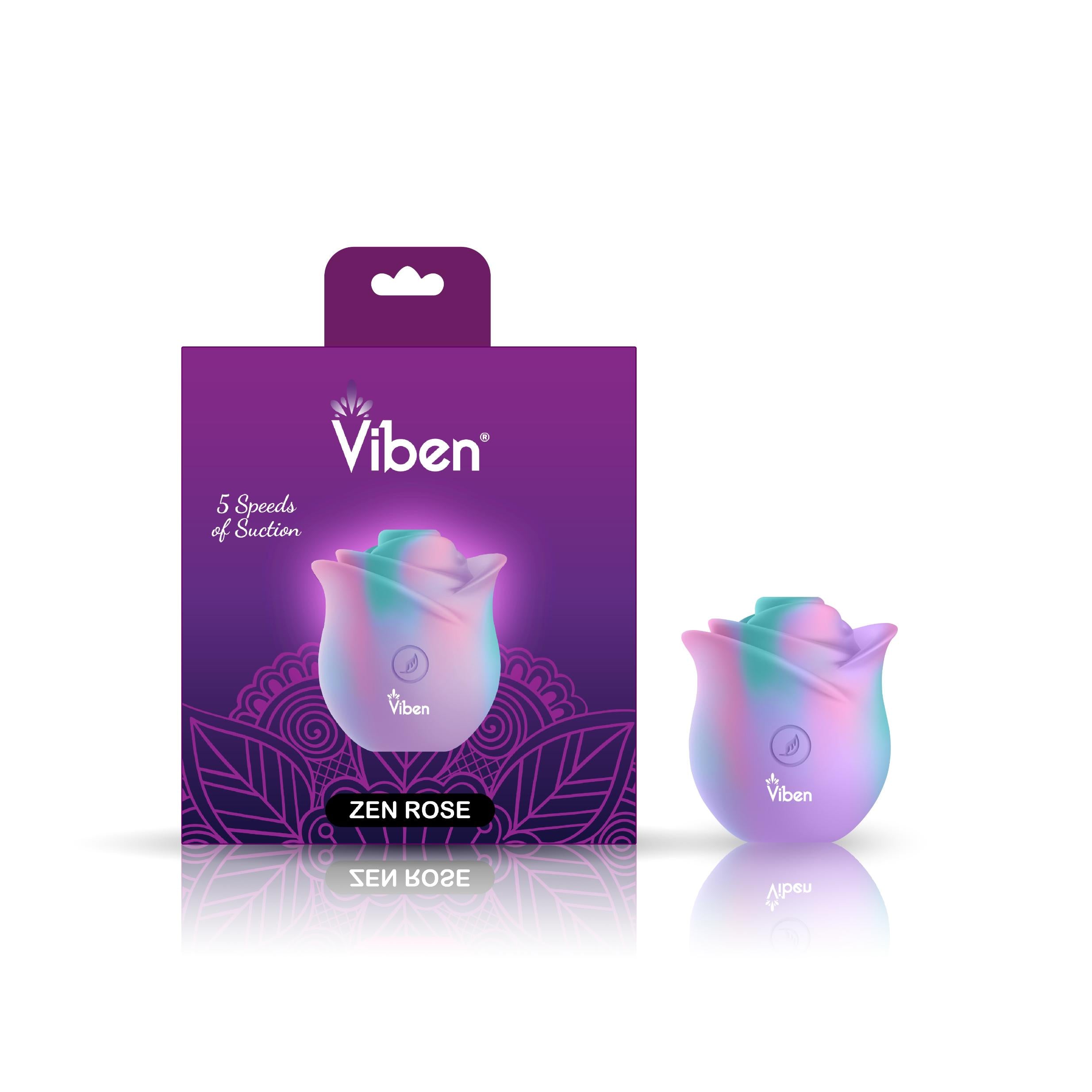 Zen Rose - Unicorn - Handheld Rose Clitoral and Nipple Stimulator - GreatEagleInc