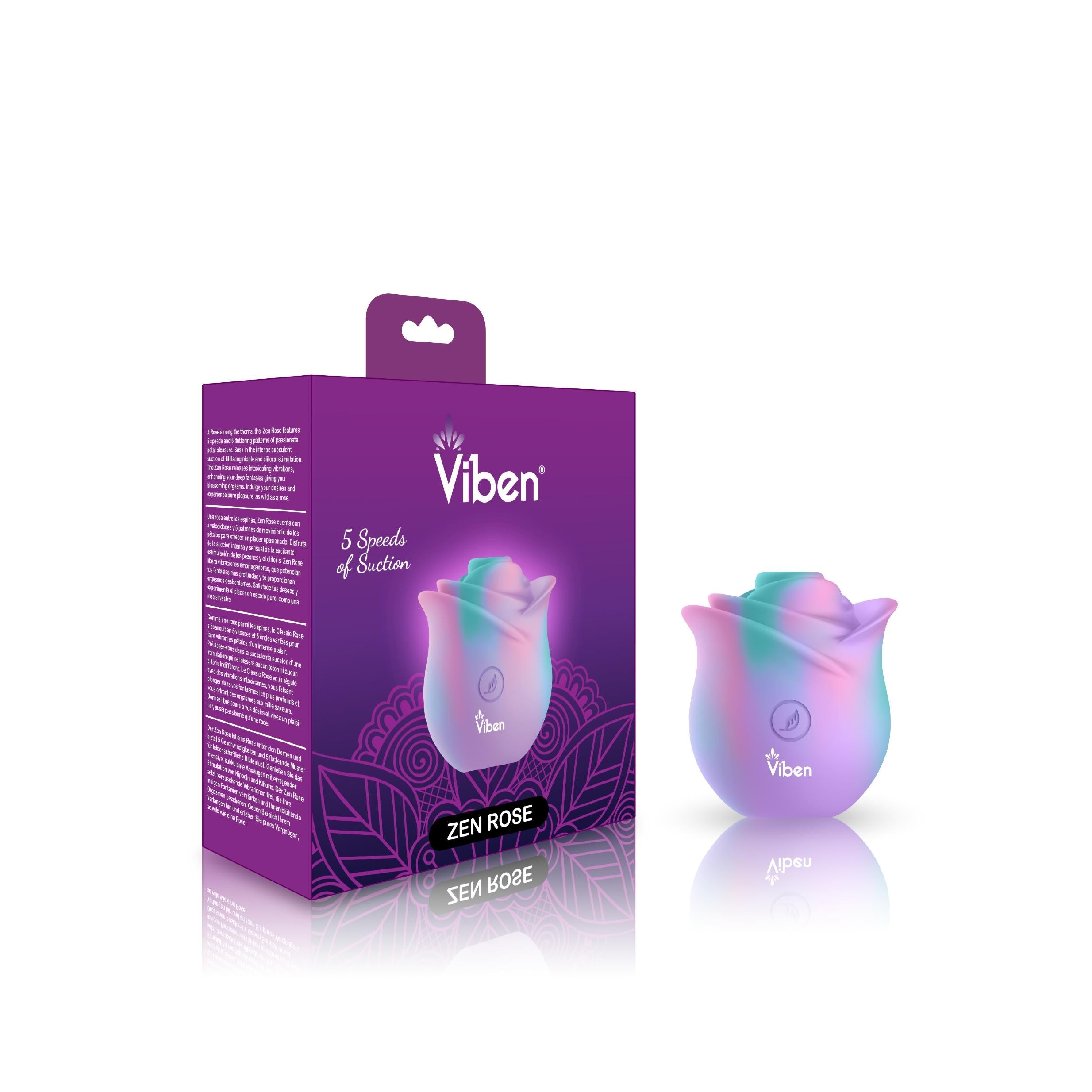 Zen Rose - Unicorn - Handheld Rose Clitoral and Nipple Stimulator - GreatEagleInc