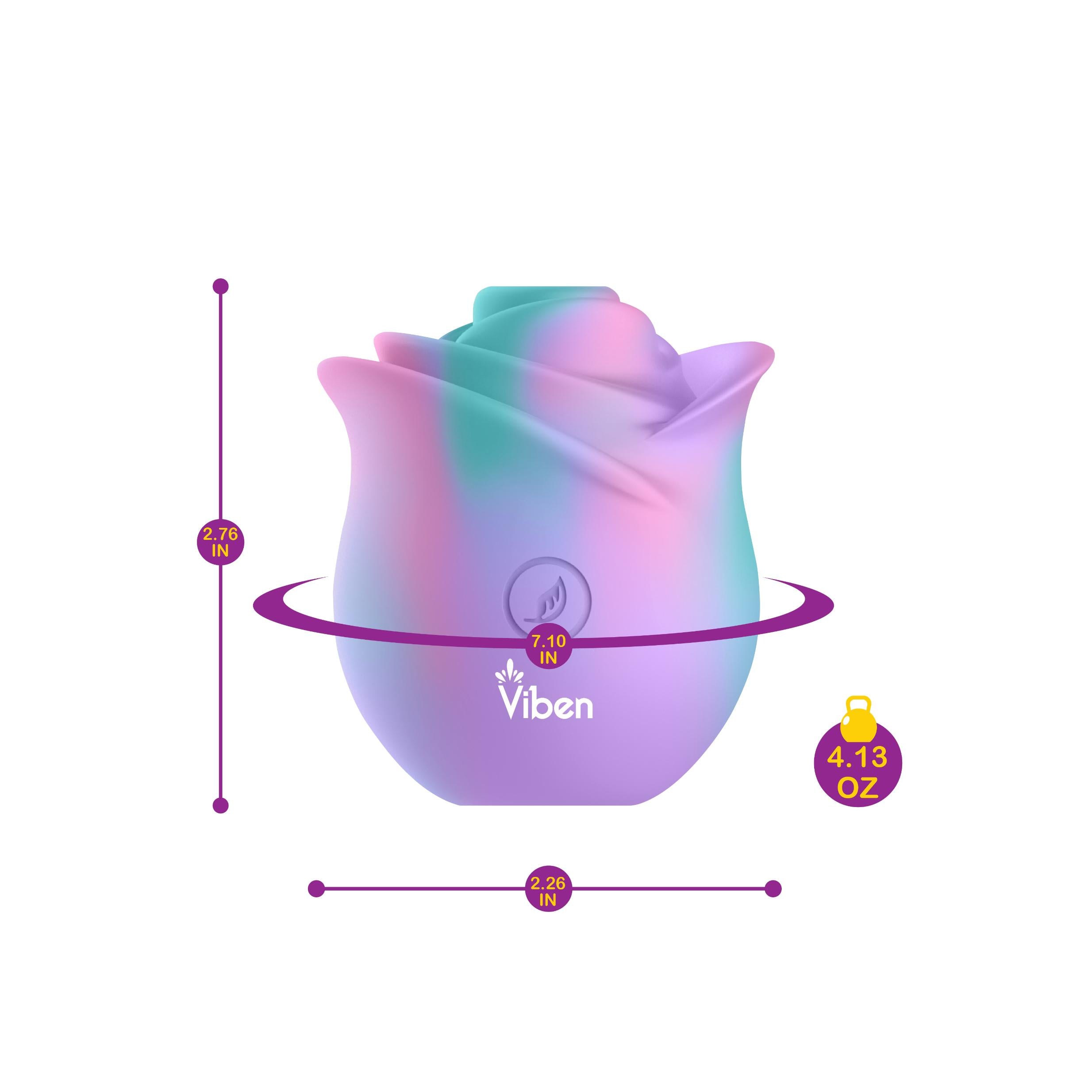 Zen Rose - Unicorn - Handheld Rose Clitoral and Nipple Stimulator - GreatEagleInc