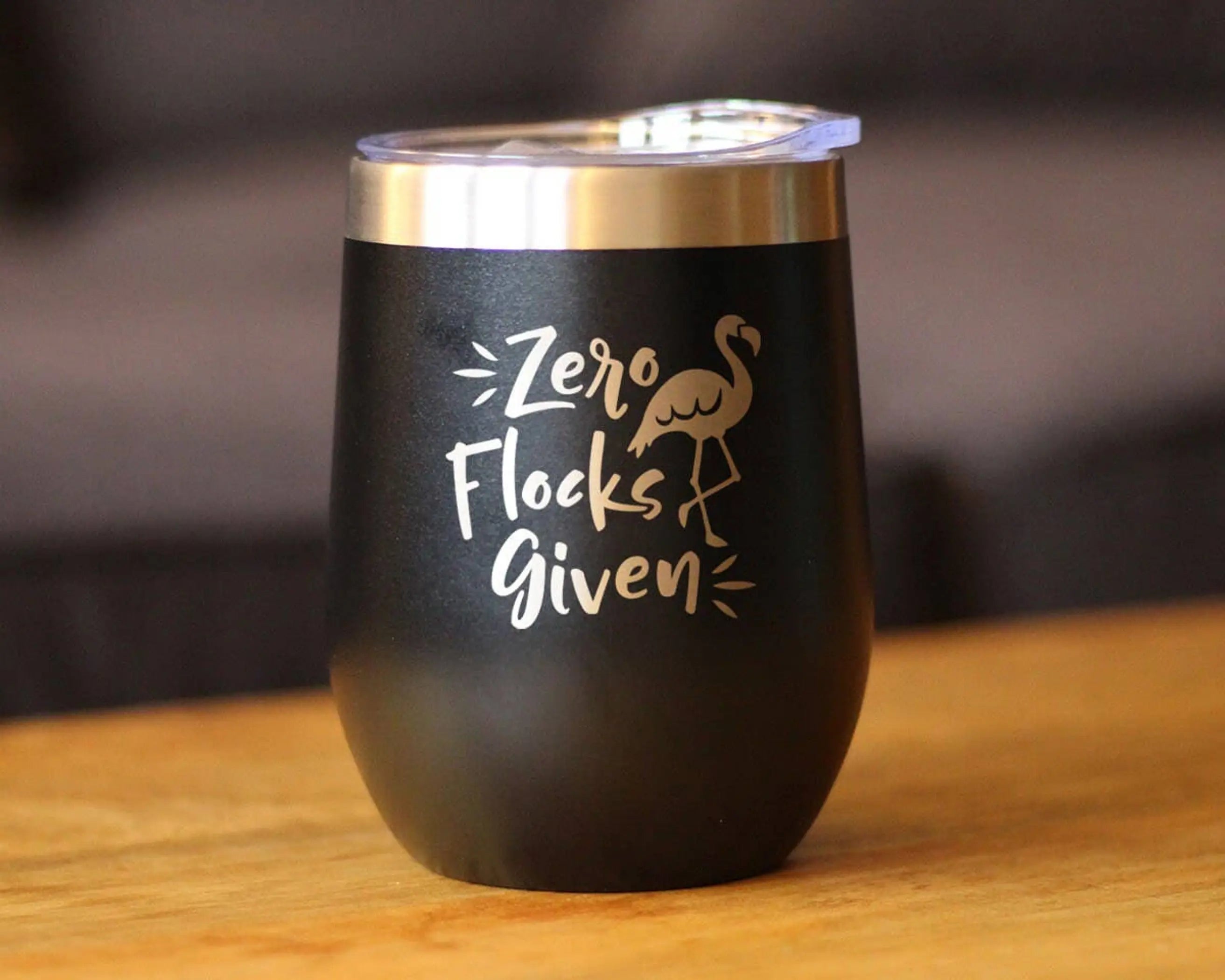 Zero Flocks Given Insulated Wine Tumbler - Flamingo Gifts Bevvee
