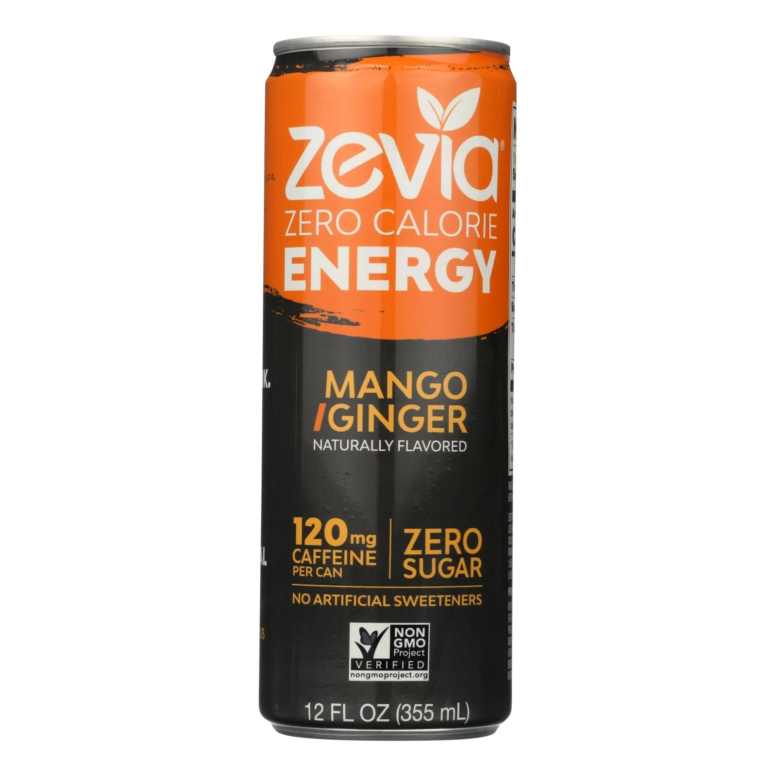 Zevia Zero Calorie Energy Drink - Mango/ginger - Case Of 12 - 12 Fl Oz Zevia